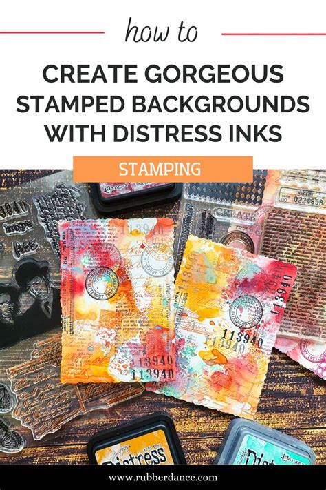 Mixed Media Backgrounds With Distress Inks And Mix It Up Stamps In 2024