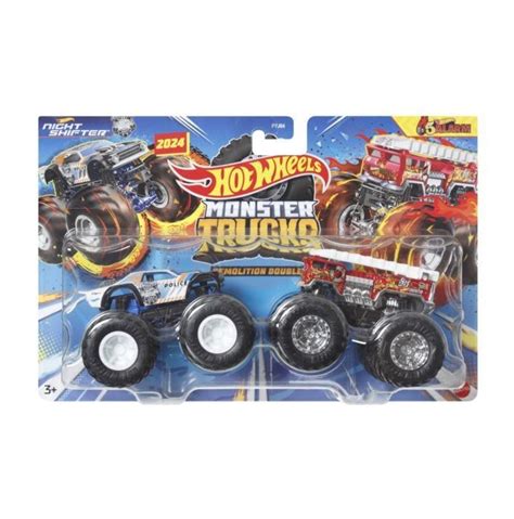Hot Wheels Set Masini Hot Wheels Monster Truck Night Shifter Scara La Elefant Ro