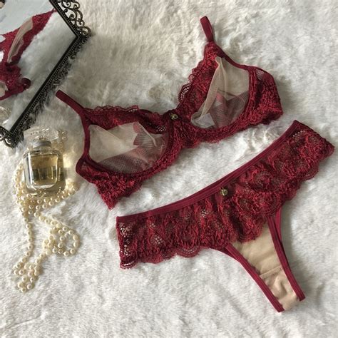 Conjunto Sem Bojo Tule Transparente Jackie Lingerie