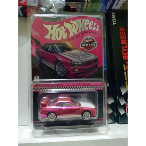 Mattel Hot Wheels Collectors RLC Red Line Club Exclusive Pink Editions Nissan Skyline GT R R34