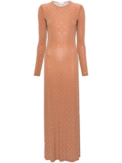 Rabanne Crystal Embellished Maxi Dress Farfetch