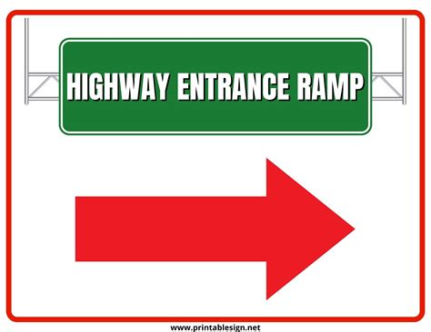Highway Entrance Ramp Sign | FREE Download | Signs, Out of order sign
