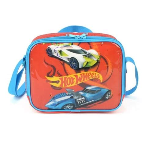 Lancheira Luxcel Hot Wheels Laranja Papelaria Art Pel Papelaria Online Material Escolar