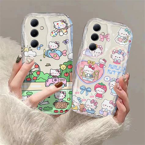 Чехол Sanrio с объемными волнами Hello Kitty для Samsung A73 A72 A71 ...