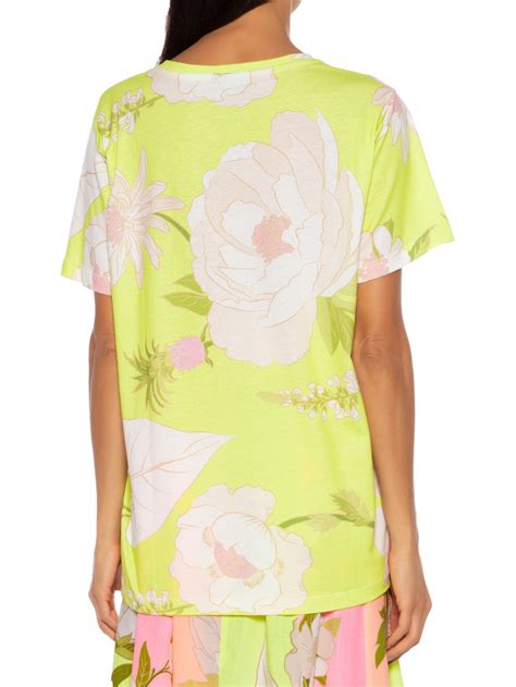 T shirt Básica Calor Floral Farm Amarelo Oqvestir