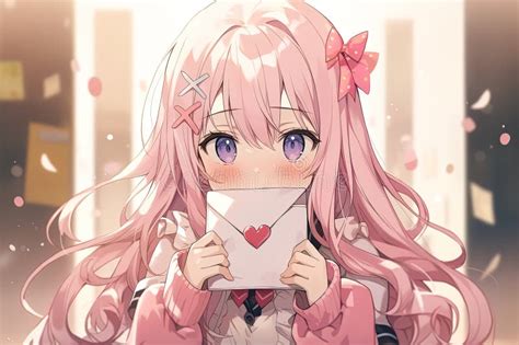 Blushing Anime Girl