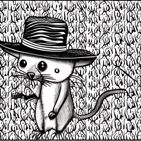 Gangster Rats In Hats Coloring Page · Creative Fabrica
