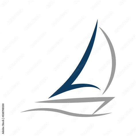 Sailing boat logo design. Minimalist boat logo design Stock Vector ...
