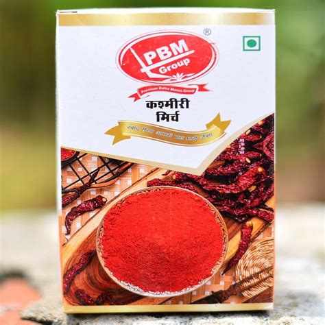 Spicy PBM Group Kashmiri Chili Powder Packaging Size 100 G At Best