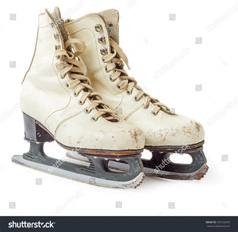 Old White Ice Skating Shoes Blades Stock Photo 342726299 | Shutterstock