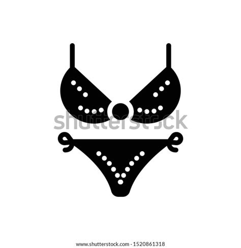 Vector Black Icon Bikini Stock Vector Royalty Free Shutterstock