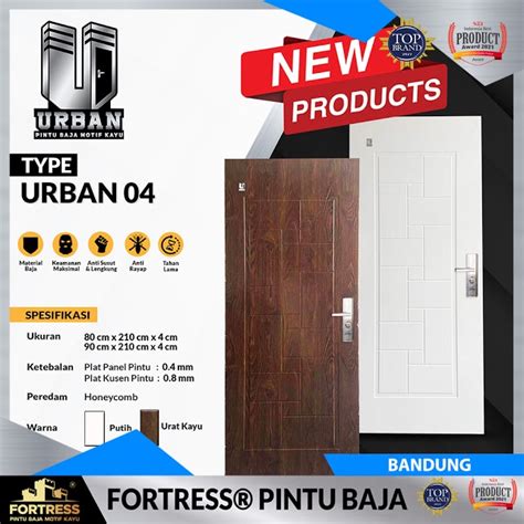 Jual Fortress Pintu Baja Type Urban 80 04 Urat Kayu Bandung Indonesia