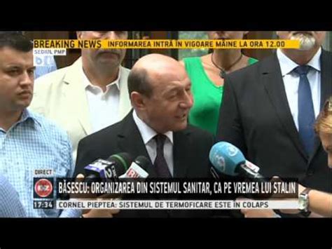 Traian Basescu Despre Legea Electorala Youtube