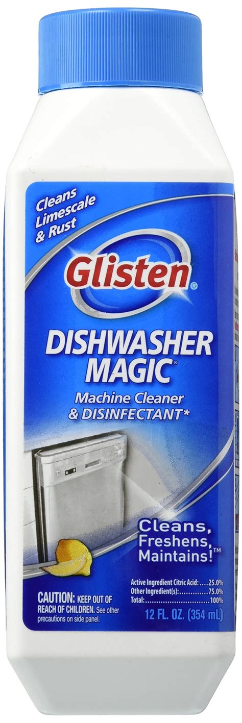 Glisten Dishwasher Magic Disinfectant Cleaner Lemon 12 Oz