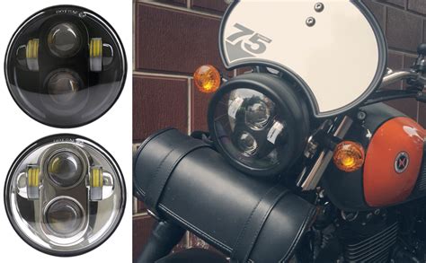 Amazon Hozan Black Inch Led Motorcycle Headlight For