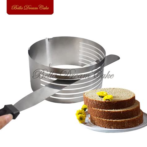 Retractable Stainless Steel Mousse Ring Adjustable Cake Cutter Round