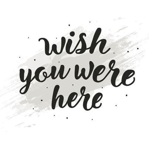 Hand Drawn Wish You Were Here Lettering Typography Ai Eps Svg Vector