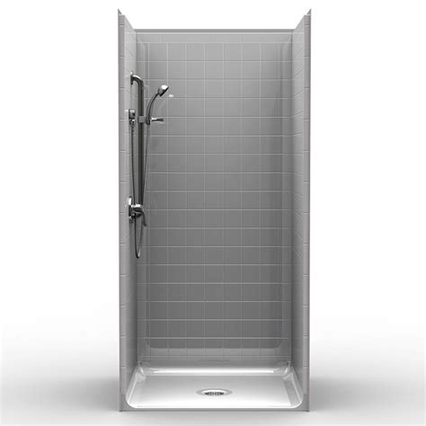 Barrier Free Shower - Four piece 38x38 - Real Tile Look - Handicap ...