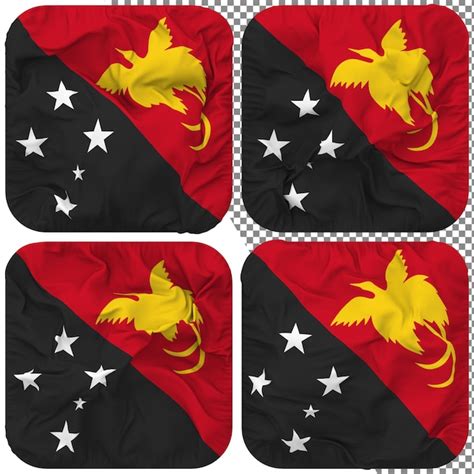 drapeau de papouasie nouvelle guinee forme decuyer isole style