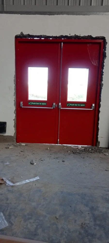 HINGED GI Emergency Exit Fire Resistant Door In Ujjain Powder Coated