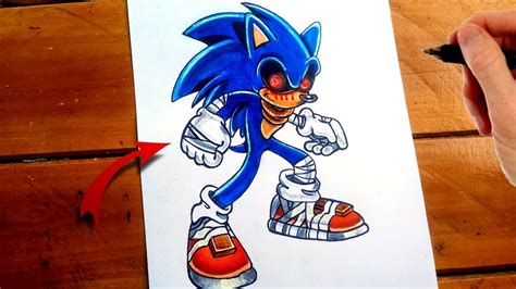 Como Desenhar O Sonic Exe Como Dibujar A Sonic Exe Youtube