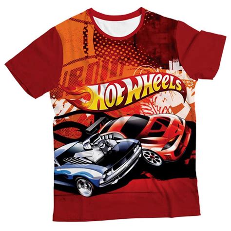 Camiseta Infantil Hot Wheels Vermelho mc em Promoção Ofertas na Americanas