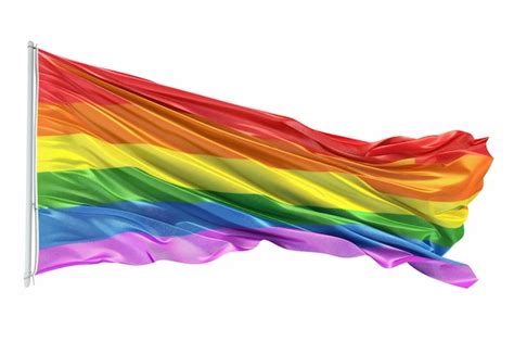 Premium Photo Rainbow Gay Flag On White Background