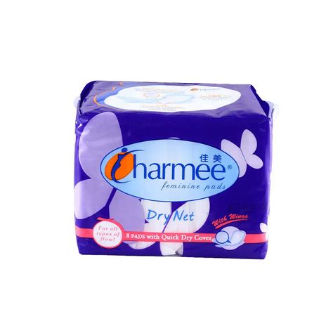 charmee sanitary napkins  flow dry net  wings  pads shopee