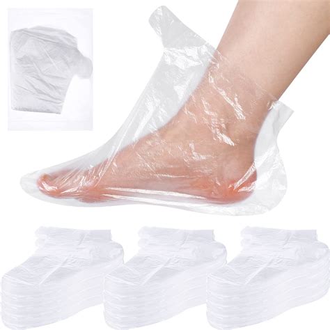 500 Pcs Hoolerry Paraffin Wax Bath Liners For Foot Spa Clear Plastic