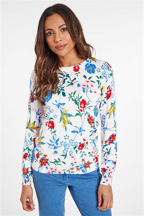 Floral Print Jumper Bonmarché