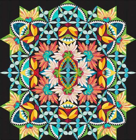 Colorful Floral Butterfly Garden Quilt Kit