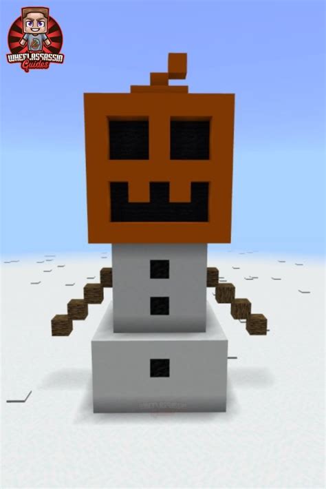 A Snow Golem Statue In Minecraft