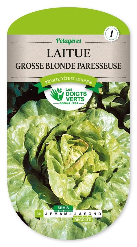 Sachet Laitue Grosse Blonde Paresseuse Monts Jardin