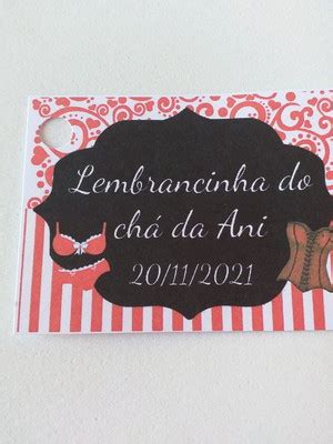 Tag Chá de Lingerie Elo Produtos Especiais