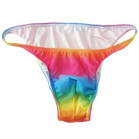 K P Mens String Bikini String Narrow Waist Body Posing Printed Swim Fabric Ebay