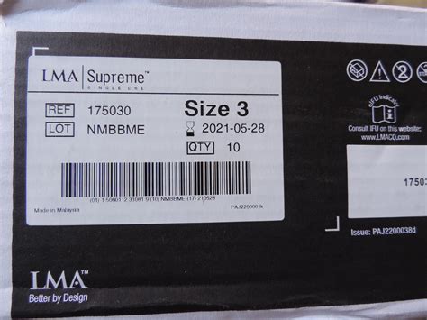 New Teleflex Lma Supreme 175030 Size 3 Laryngeal Mask Airway