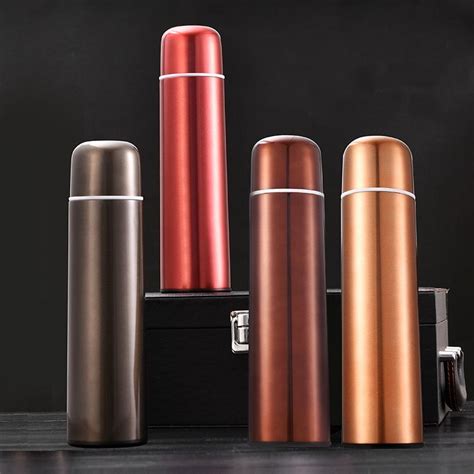 New Double Layer Bullet Shape Thermos Stainless Steel Tumbler Water