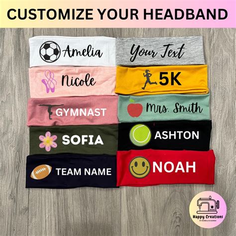 Custom Embroidered Headbands Sports Headbands Nurse Headbands Embroidered Headbands Team