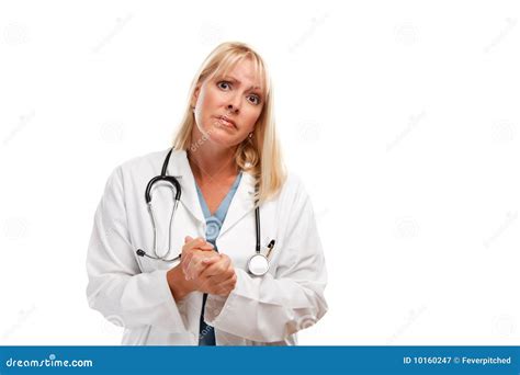 Concerned Female Blonde Doctor Stock Image Image Of Medical Health