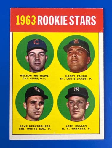 1963 Topps Dave DeBusschere 54 Rookie Baseball Card NM EBay