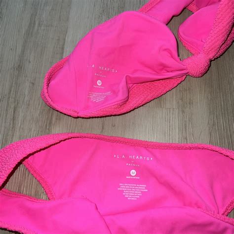Pacsun Hot Pink Bikini Size Medium Depop