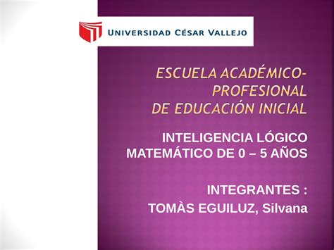 Inteligencia LÓgico MatemÁtica De 0 5 AÑos Ppt