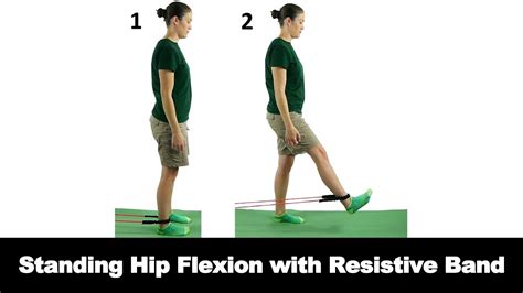 Standing Hip Flexion With Resistive Band Ask Doctor Jo Youtube