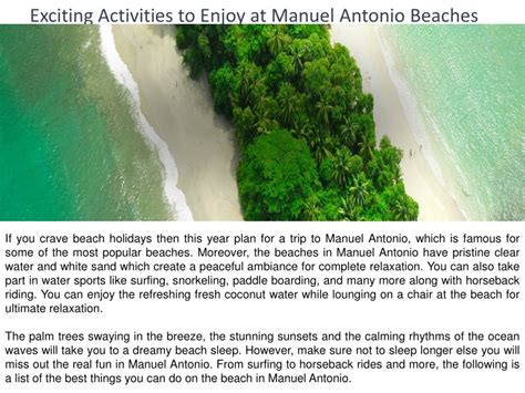 PPT - Exciting Activities to Enjoy at Manuel Antonio Beaches PowerPoint Presentation - ID:12265603