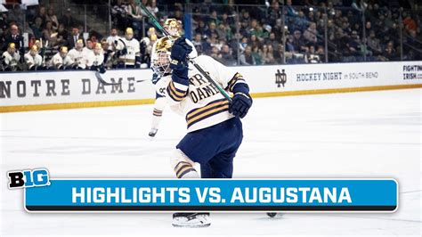 Augustana At Notre Dame Highlights Big Ten Hockey Dec 31 2023