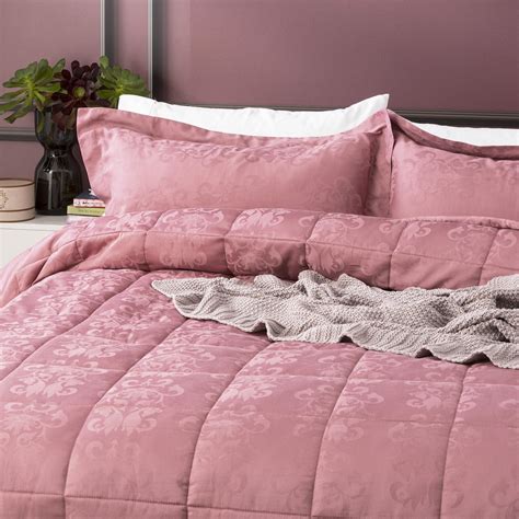 Ddecor Home Paisley 500tc Cotton Jacquard Comforter Set Queen Bed Rose