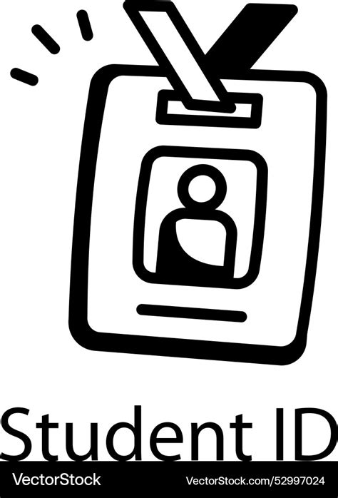 Student Id Royalty Free Vector Image Vectorstock