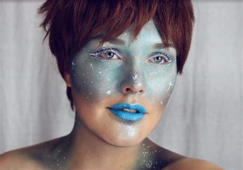 Galaxy Face Makeup Creates The Swirling Cosmos Across The Skin