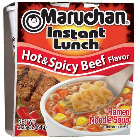 Maruchan Instant Lunch Ramen Noodles Hot Spicy Beef Flavor Soup