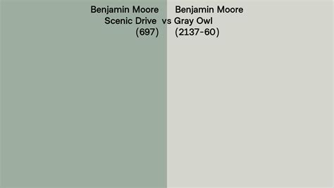 Benjamin Moore Scenic Drive Vs Gray Owl Side By Side Comparison